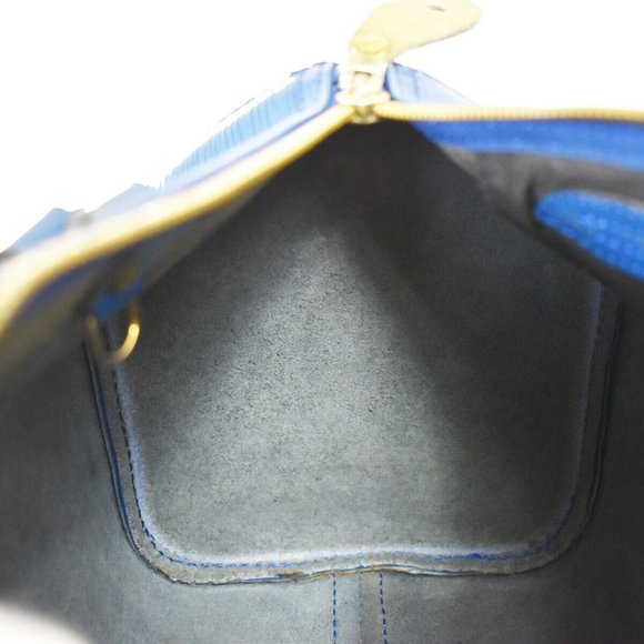 LOUIS VUITTON LV Logo Speedy Travel Hand Bag Epi Leather Blue - Picture 15 of 16